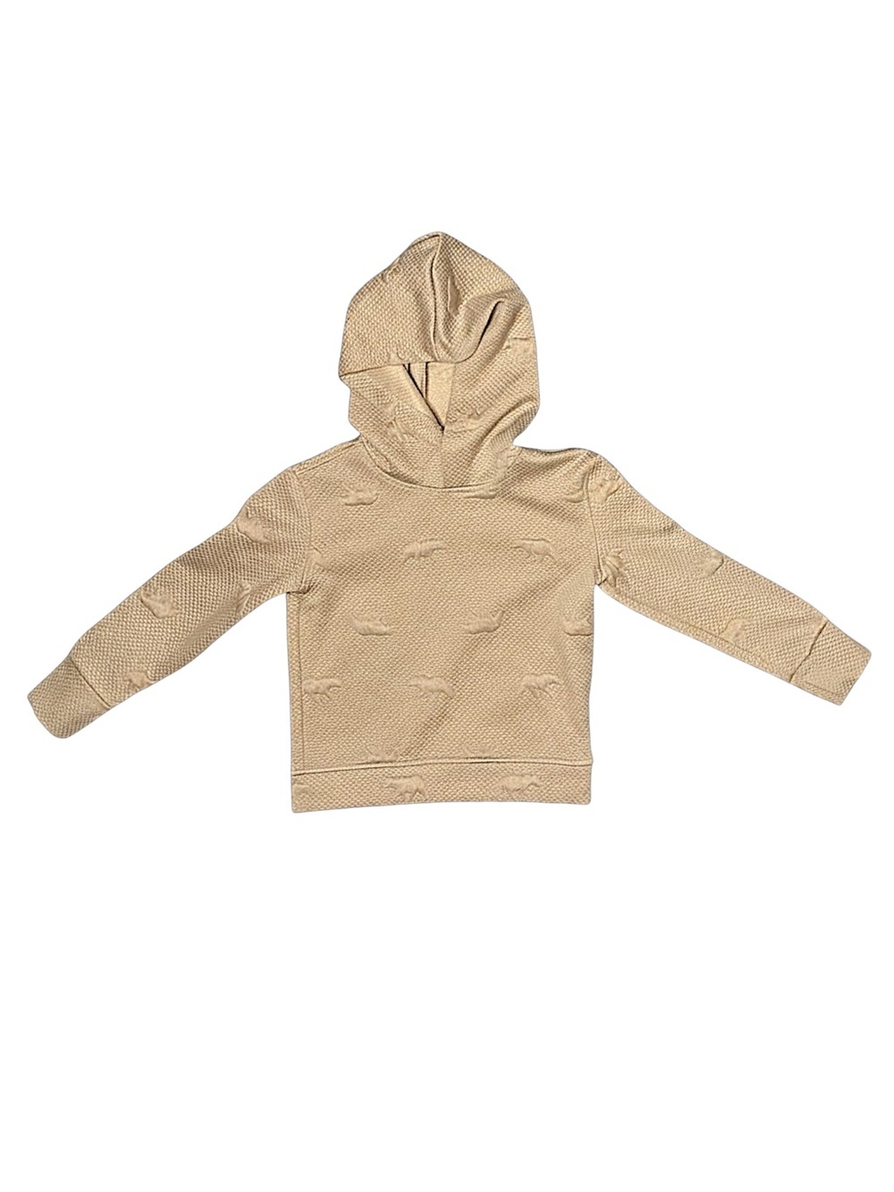 Andy & Evan Cream Hooded Knit Sweatshirt for Kids